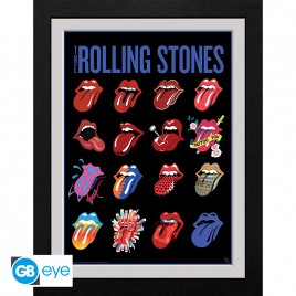 THE ROLLING STONES - Framed print "Tongues" (30x40) x2