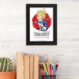 Dragon Ball Z - Cadre Kraft Noir - Asian Art - Vegeta Super Saiyan x8