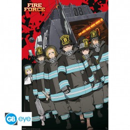 FIRE FORCE - Poster Maxi 91,5x61 - Key art S1 8ème brigade