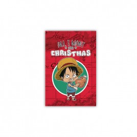 ONE PIECE - Magnet - "ALL I WANT FOR CHRISTMAS" x6