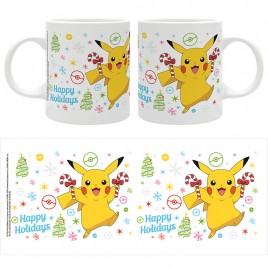 POKEMON - Mug - 320 ml - Pikachu Noël - subli - boîte x2