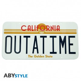 BACK TO THE FUTURE - Metal plate "OUTATIME" (19x38)