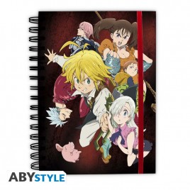 THE SEVEN DEADLY SINS - Cahier A5 Spiral "Meliodas et les Sins" X4