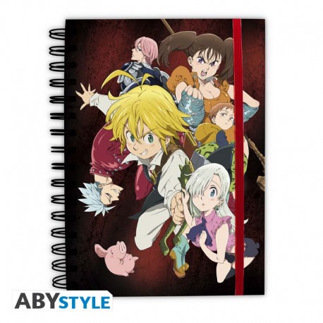 THE SEVEN DEADLY SINS - Cahier A5 Spiral "Meliodas et les Sins" X4