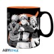 NARUTO SHIPPUDEN - Mug - 460 ml - Groupe noir & blanc - avec boîte x2