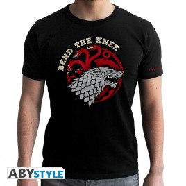 GAME OF THRONES - Tshirt Bend the Knee - man SS black - new fit
