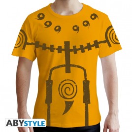 NARUTO SHIPPUDEN - Tshirt "Chakra Mode" homme MC jaune - premium