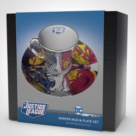 DC COMICS - Mirror mug & plate set - Justice League