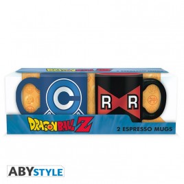 DRAGON BALL - Set 2 mini-mugs - 110 ml - Capsule C VS R Ribbon x2