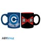 DRAGON BALL - Set 2 mini-mugs - 110 ml - Capsule C VS Ruban R x2