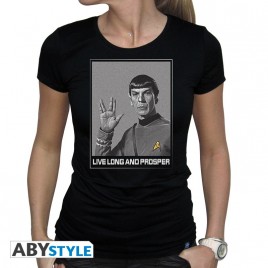 STAR TREK - Tshirt "Spock" woman SS black - new fit