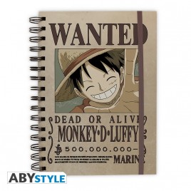 ONE PIECE - Notebook "Wanted Luffy" X4
