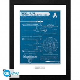 STAR TREK - Framed print "USS Enterprise's plan" (30x40) x2