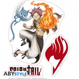 FAIRY TAIL - Stickers - 16x11cm/ 2 planches - Natsu & Lucy X5