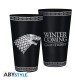 GAME OF THRONES - Large Glass - 400ml - Stark - Foil x2