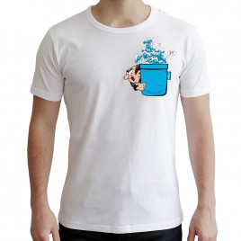 THE SMURFS - Man white Tshirt - IN THE POCKET
