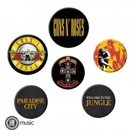 GUNS N ROSES - Pack de Badges - Paroles et Logos X4
