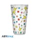 POKEMON - Large Glass - 400ml - Pikachu pattern - x2