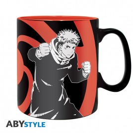 JUJUTSU KAISEN - Mug - 460 ml - Groupe noir & blanc - avec boîte x2