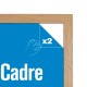 GBEYE - Cadre MDF Chêne - 50 x 70 cm - X2