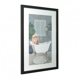 GBEYE - Framed print "Lion takes a bath by Sarah Manovs" (40x50cm) x2