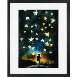 GBEYE - Framed print "Child and stars by Treechild" (40x50cm) x2