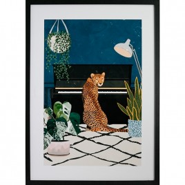 GBEYE - Tirage encadré "Cheetah playing piano par Sarah" (50x70cm) x2