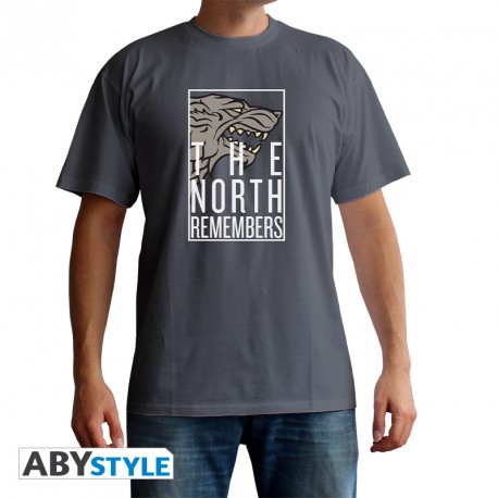 GAME OF THRONES - Tshirt "The North Remembers" homme MC gris - basic