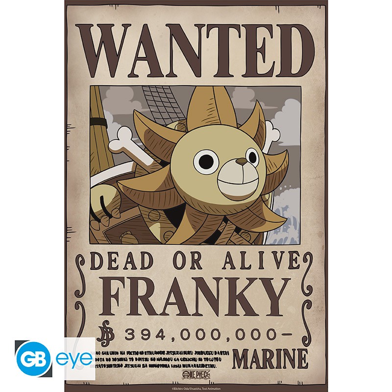 ONE PIECE - Poster Chibi 52x38 - Wanted Franky Wano - Abysse Corp