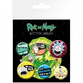 RICK AND MORTY - Pack de Badges - Mix X4