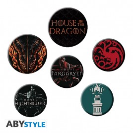 HOUSE OF THE DRAGON - Badge Pack - "Houses" X4