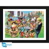 ONE PIECE - Tirage encadré "Hot-Dog Party" (30x40) x2