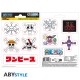ONE PIECE - Stickers - 16x11cm/ 2 sheets - Emperors Skulls x5