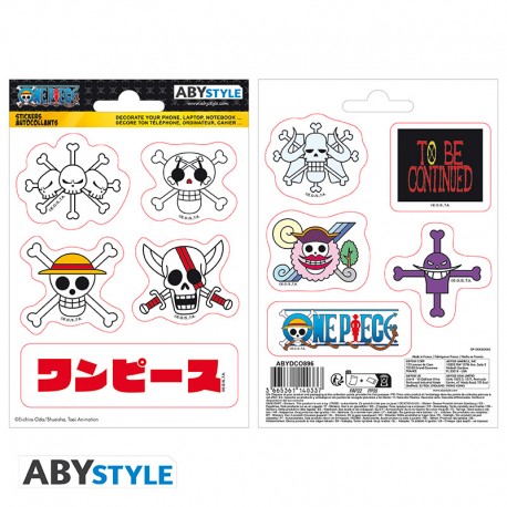 ONE PIECE - Stickers - 16x11cm/ 2 sheets - Emperors Skulls x5