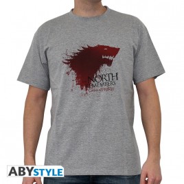 GAME OF THRONES - Tshirt "The North..." man SS sport grey - basic