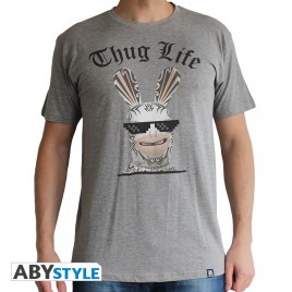 LAPINS CRETINS - Tshirt "Thug Life" homme MC sport grey - basic*
