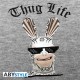 LAPINS CRETINS - Tshirt "Thug Life" man SS sport grey - basic*