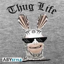 LAPINS CRETINS - Tshirt "Thug Life" homme MC sport grey - basic*