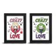 Dc Comics - Cadres Kraft Noir 15*20 - Asst - "CRAZY IN LOVE" chibi x2