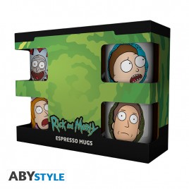 RICK AND MORTY - Set 4 espresso mugs - Characters*