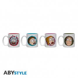 RICK AND MORTY - Set 4 espresso mugs - Personnages*