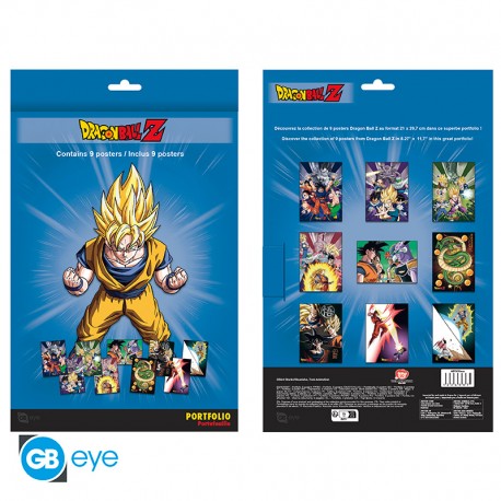 DRAGON BALL - Portfolio 9 posters DBZ/Groupe (21x29,7) X5