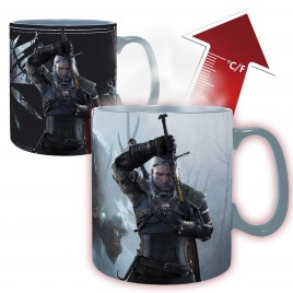 THE WITCHER - Mug Heat Change - 460 ml - Geralt & Ciri avec boîte x2