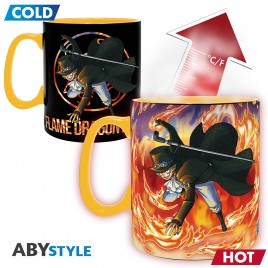ONE PIECE - Mug Heat Change - 460 ml - Luffy & Sabo - Boîte carton x2