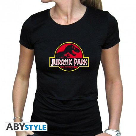 JURASSIC PARK - Tshirt "Logo" femme MC black - basic