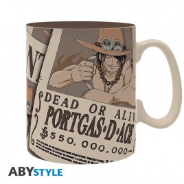 ONE PIECE - Mug - 460 ml - Wanted Ace - avec boîte CARTON x2