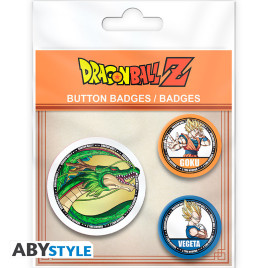 DRAGON BALL - Pack de Badges - Goku, Vegeta & Shenron