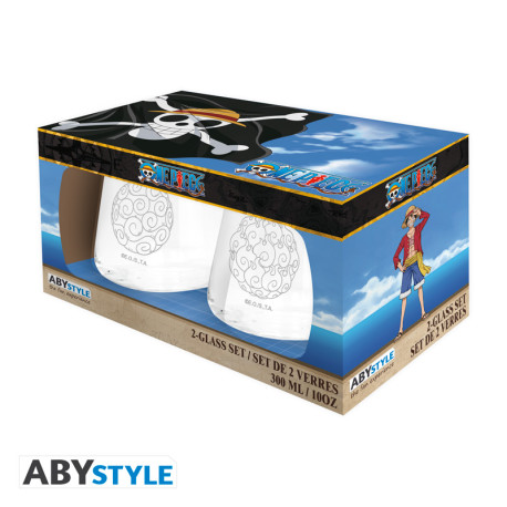 ONE PIECE - 2 Glass Set - Devils Fruits EUROPE x2