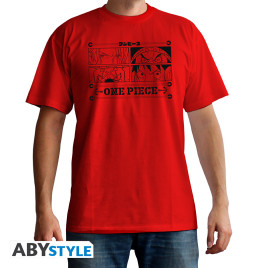 ONE PIECE - Tshirt rouge - 4 Empereurs