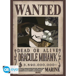 ONE PIECE - Set 2 Posters Chibi 52x38 - Wanted Mihawk & Crocodile